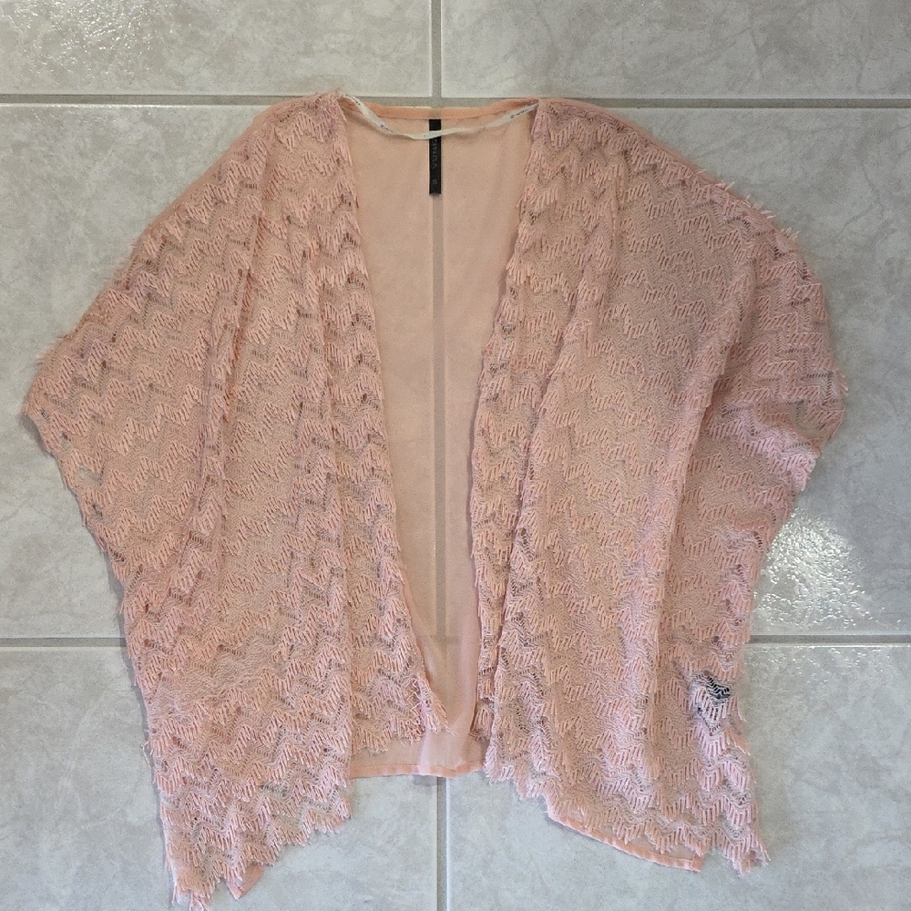 Elegant Pink Lace Women's Sweater